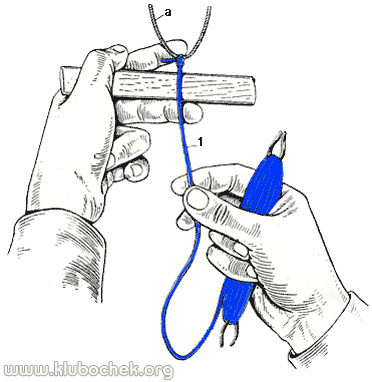 2-й прием плетения первой петли