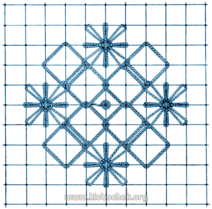 Фигурка из ромбиков и ромашек