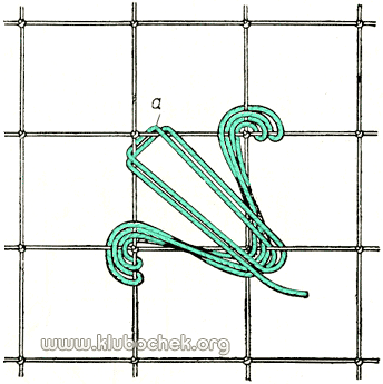 Вышивание листиков