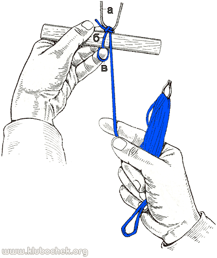 9-й прием плетения первой петли