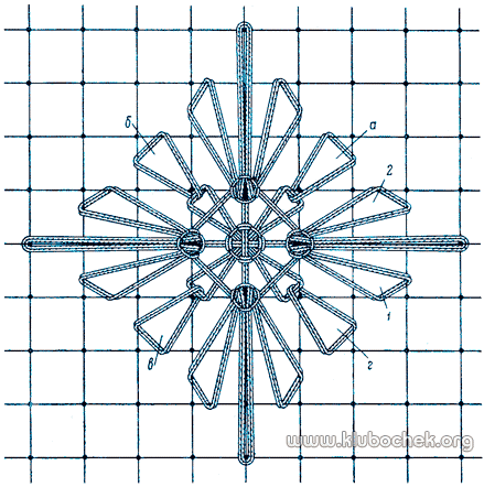 Большая звезда из натянутых ниток