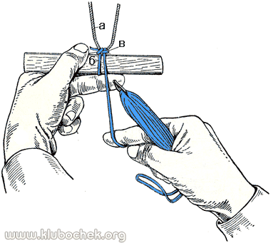 10-й прием плетения первой петли