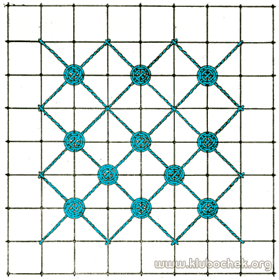 Фон, вышитый паучками