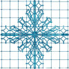 Фигурки с контуром, заполненным воздушнопетельным швом (снежинка)