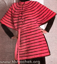 Теплая туника с полосками - www.klubochek.org
