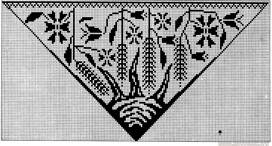 Скатерть «Летнее поле». Схема узора - www.klubochek.org