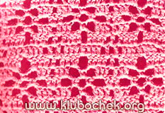 Образец ажурной вязки