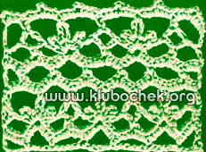 Образец ажурной вязки