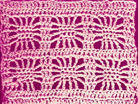 Образец ажурной вязки