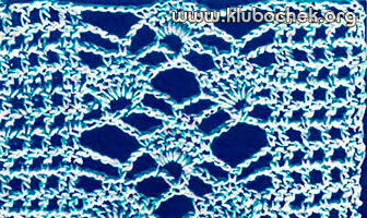 Образец ажурной вязки - Вертикальная мережка