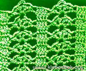 Образец ажурной вязки