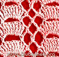Образец ажурной вязки