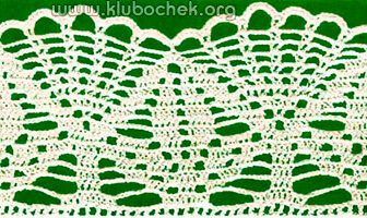 Широкое краевое кружево с растительным орнаментом