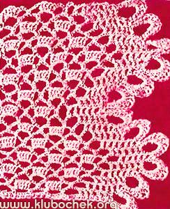 Широкое краевое кружево с фестонами