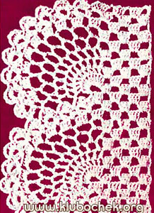 Широкое краевое кружево с цветочными фестонами