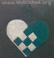 Прихватка в форме сердца, связанное крючком