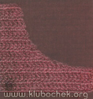 Вывязывание линии проймы