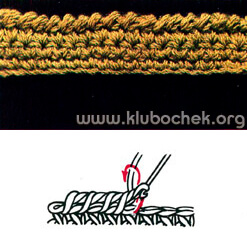 Обвязка края столбиками без накида