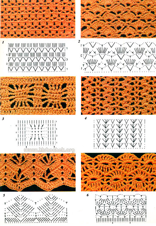 Подборка схем и образцов ажурной вязки