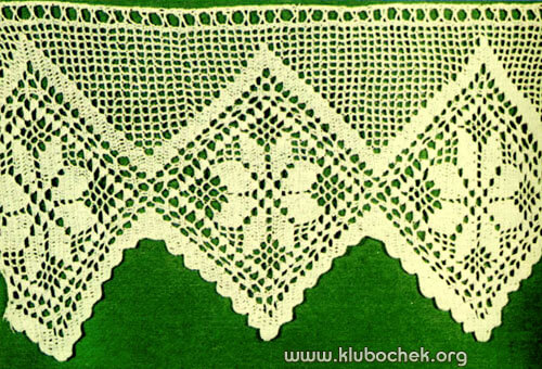 Филейное краевое кружево «звезда»