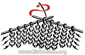 Лицевая скрещенная петля