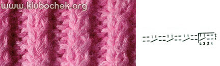 Резинка с двумя перемещенными петлями