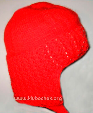 Шапка-шлем для девочки, вышитая бисером (5-6 лет) - www.klubochek.org